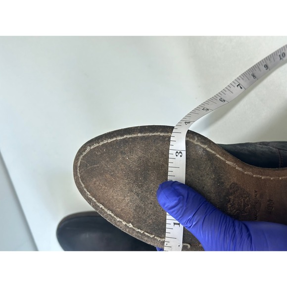 Donald J Pliner Leather Womens Ankle Boots Brown Heel Side Zip Western Style 6M - Picture 11 of 12